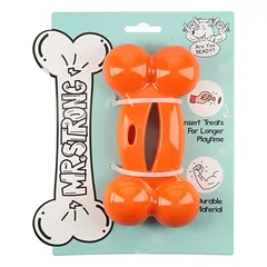 Šunų žaislas kaulas, oranžinis, 16,5 cm — 2 nuotrauka