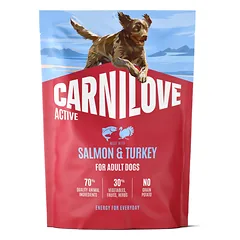CARNILOVE Active Dog Salmon and Turkey Adult 1,5 kg lašiša ir kalakutas, suaugusiems šunims