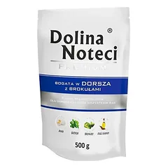 DOLINA NOTECI Premium Mix Turtingas triušienos su spanguolėmis ir menkės su brokoliais 20x500 g — 2 nuotrauka