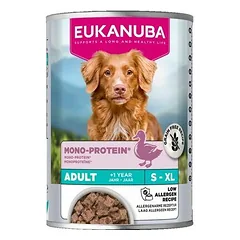Eukanuba Dog All Breeds Adult Mono Protein paštetas su antiena, drėgnas maistas šunims 400 g