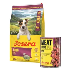 JOSERA Lamb Adult Mini 10 kg Vienos rūšies baltymų turintis maistas mažiesiems šunims + 800 g skardinė NEMOKAMAI