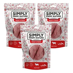 SIMPLY FROM NATURE Meat Strips Avienos mėsos juostelės šunims 3x80 g