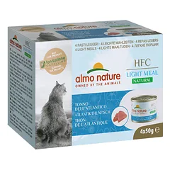 Almo Nature HFC Natural Light Meal Atlanto tuno konservai suaugusioms katėms, 4×50 g