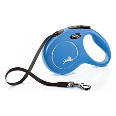 Flexi New Classic S 5m Mėlyna juostelinė pavadėlė šunims iki 15 kg