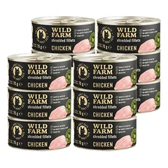 WILD FARM Fillets Chicken 12x70g - drėgnas kačių maistas be grūdų, filė sultinyje
