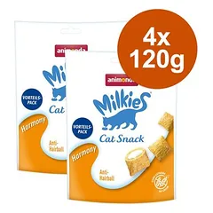Animonda Milkies traškūs pagalvėlės ekonominė pakuotė, skanėstai katėms 4 x 120 g