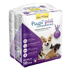 GimDog Pupi Piu Training Pads su levandomis sugeriantys padėkliukai šuniukams ir suaugusiems šunims, su levandų kvapu, 60×90 cm, 10 vnt.