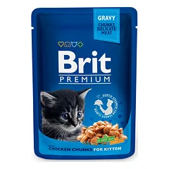 Brit Premium Chicken Chunks Kitten 100 g parduotuvėje e-zoo.lt