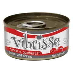 Vibrisse Natural Tuna And Shrimp konservai katėms su tunu ir krevetėmis, 70 g