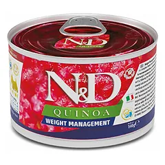 Farmina N&D Dog Quinoa Mini Adult Weight Management, drėgnas maistas šunims 140 g — 2 nuotrauka