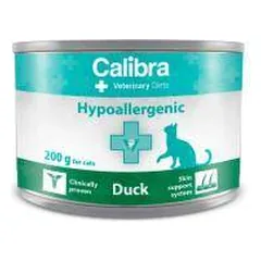 Calibra Veterinary Diets Cat Hypoallergenic Duck drėgnas maistas alergiškoms katėms, 200 g
