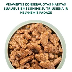 OPTIMEAL konservai suaugusiems šunims su triušiena ir mėlynėmis 100g x 12 — 2 nuotrauka