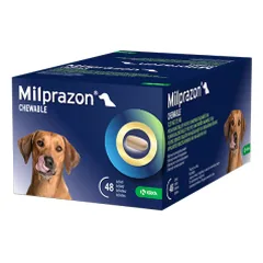 Milprazon Chewable tabletės nuo kirminų šunims nuo 5 kg, 1 tabl.