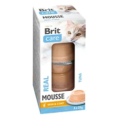BRIT Care Cat Mousse Real Tuna 6x25 g katėms skirtas tunu