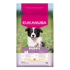 Eukanuba Life Care Medium Puppy sausas maistas vidutinių veislių šuniukams su vištiena, 3 kg
