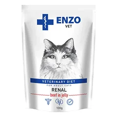 ENZO VET „Renal“ su jautiena želatinoje katėms, 100 g