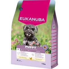 EUKANUBA Puppy Small Breeds Chicken 7,5 kg sausa maistas mažų veislių šuniukams, turintis šviežio vištienos
