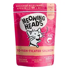 MEOWING HEADS So-Fish-Ticated Salmon konservai katėms (lašiša/vištiena/jautiena) 100g 10vnt