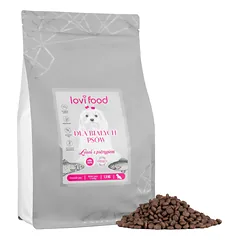 Lovi Food lašiša su upėtakiu - be grūdų šunų maistas mažoms veislėms, su saldžiosiomis bulvėmis ir šparagais