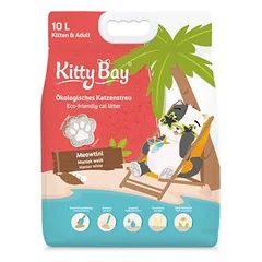 KittyBay Ökologisches Katzenstreu Meowtini Weißer Maniok