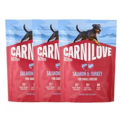 CARNILOVE Active Dog Salmon & Turkey Adult Small Breeds 3x1,5 kg lašiša ir kalakutas, suaugusiems mažų veislių šunims