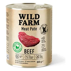 WILD FARM Pate Beef  800g ėdalas šunims be glitimo