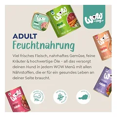 WOW Adult drėgnas maistas šunims 6 x 800 g — 2 nuotrauka