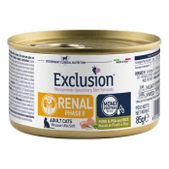 Exclusion Renal Diet Phase II konservai katėms, sergančioms inkstų nepakankamumu, 85 g