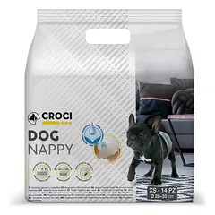 CROCI Dog Nappy sauskelnės šunim XS 1-2kg 14vnt.