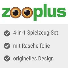 zooplus Exclusive žaislas šunims, cypiantis mėsainio meniu, 4 dalių rinkinys — 4 nuotrauka