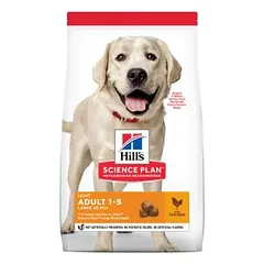 Hills Science Plan Canine Adult Light Large Breed Chicken sausas maistas didelių veislių šunims, linkusiems priaugti svorio, 18 kg