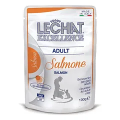 LeChat Excellence Wet Adult With Salmon drėgnas maistas suaugusiems katėms su lašiša, 100 g