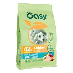 Oasy Original Puppy&Junior Small and Mini sausas pašaras su vištiena šuniukams