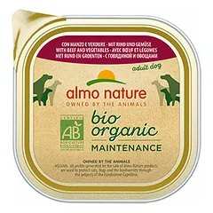 Almo Nature Bio Organic Maintenance paštetas su jautiena ir daržovėmis, drėgnas maistas šunims 300 g — 2 nuotrauka
