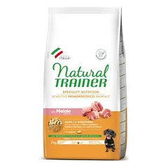 NATURAL TRAINER ADULT DOG SENSITIVE NO GLUTEN MINI PORK (kiauliena) 7kg.