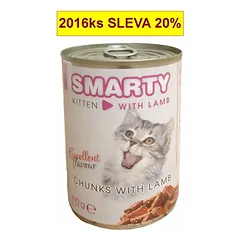 SMARTY Cat jauniems kačiukams Avinėlio gabalėliai konservas 410 g