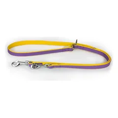 Das Lederband Hunde Führleine Firenze Lilac/Sunshine