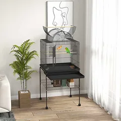 Paukščių narvas PawHut 63x53x144cm., juodos spalvos — 2 nuotrauka