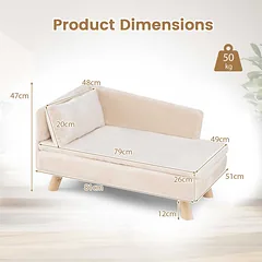 Augintinių sofa, 81 × 51 × 47 cm — 5 nuotrauka