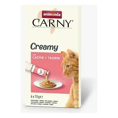 Animonda Carny Cat Creamy lašiša, taurinas 6x15 g