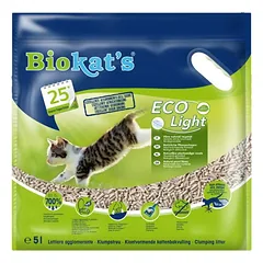 Kraikas katėms iš augalinio pluošto Biokat’s Eco Light, sušokantis, 5 litrai