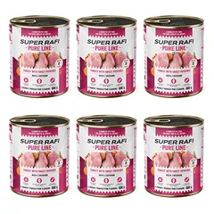SUPER RAFI Pure Line Kalakutiena su batatais, 6 x 800 g, šlapias šunų maistas