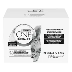 PURINA ONE Hydralife Katzen-Liquid drėgnas maistas katėms 24 x 50 g, < 79 g — 2 nuotrauka