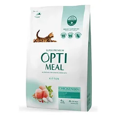 OPTIMEAL sausas maistas kačiukams su vištiena 1.5 kg