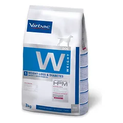Virbac HPMD W1 Dog weight loss & Diabetes veterinarinė dieta šunims