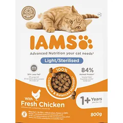 IAMS sausas maistas sterilizuotoms katėms su vištiena, 800 g