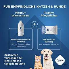 Plaqtiv+ dantų priežiūros vanduo šunims, 500 ml — 2 nuotrauka