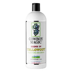 Cowboy Magic Shine In Yellowout Whitening Shampoo - šampūnas, kuris sumažina pageltimą ir paryškina natūralią kailio spalvą, 60ml — 4 nuotrauka