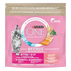 PURINA ONE Junior su lašiša, sausas maistas katėms — 2 nuotrauka