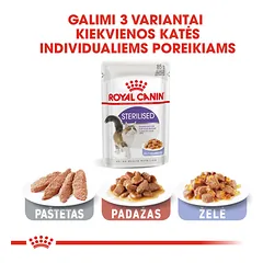 ROYAL CANIN FHN Sterilised in jelly konservai drebučiuose sterilizuotoms katėms 12x85 g — 5 nuotrauka